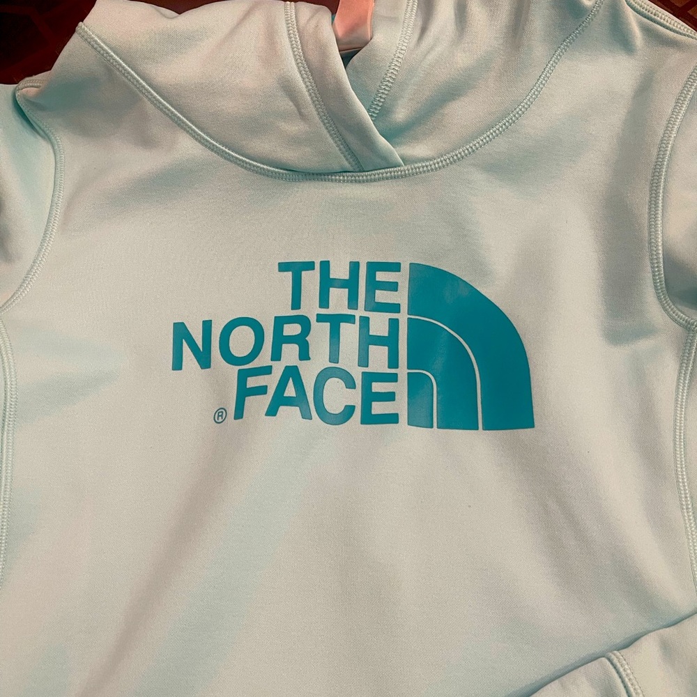 The North Face Womens Light Blue Hoodie Sweatshirt-Worn Once!
